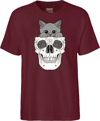 Grey Kitty & Skull