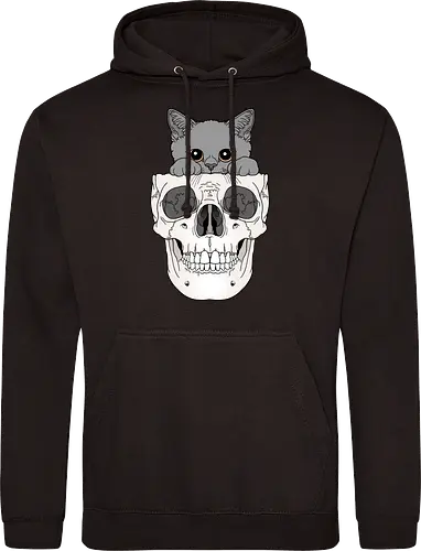 Grey Kitty & Skull