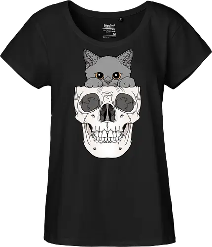 Grey Kitty & Skull