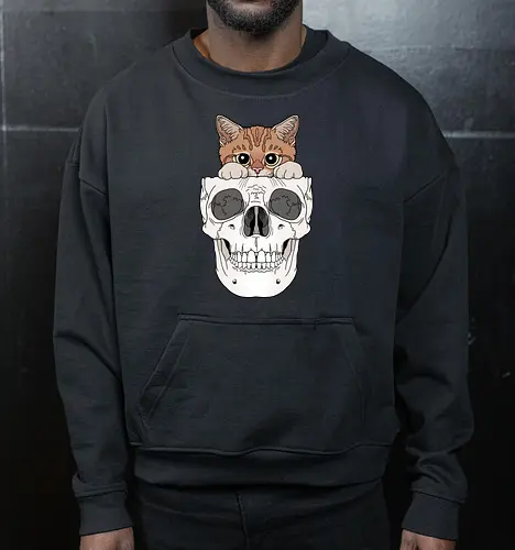 Orange Kitty & Skull