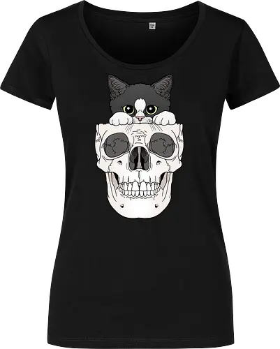 Tuxedo Kitty & Skull