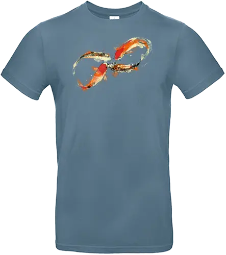 Infinity Kois - japanese kois, infinity, mathematics, watercolor, painting, science, nature, science and nature - Standard T-Shirt