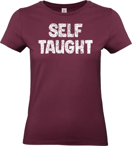 Self-Taught (Autodidakt) - Autodidakt, autodidaktischer Künstler, selbstlernender Programmierer, Coding-Enthusiast, kreativer Denker, lebenslanger Lerner, DIY-Enthusiast, Softwareentwicklung, unabhängiger Lerner, künstlerische Inspiration, Fähigkeitsentwicklung, kontinuierliche Verbesserung, selbstgemacht, persönliche Entwicklung, Geschichtenerzählen in der Kunst, Hacker-Mentalität, unternehmerischer Geist, Wissenssucher, digitaler Creator, Lehre, Lernen, Typografie, Methode, Studien, Problemlösung, Bildung - Standard T-Shirt (Frauen)