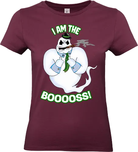 The Booss! (Der Booss!) - Geistwitz, Halloweenhumor, gruseliger Anführer, Horrorliebhaber, Süßes oder Saures, lustiges Geist-Design, Boo-Witz, Spuk-Saison, Chef der Gespenster, Scherzdesign, lustiger Grusel, Cartoon-Geist, Geisterhumor, Humorvolle Geister, Halloweenliebhaber, unheimlicher Spaß, skurriler Humor, Chef-Witz, Halloween-Tipp, trickreiche Geister, ghost, halloween, horror, funny, wordplay, boss, gangster, gang, gangsta - Standard T-Shirt (Frauen)