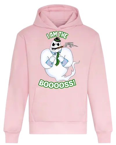 The Booss! (Der Booss!) - Geistwitz, Halloweenhumor, gruseliger Anführer, Horrorliebhaber, Süßes oder Saures, lustiges Geist-Design, Boo-Witz, Spuk-Saison, Chef der Gespenster, Scherzdesign, lustiger Grusel, Cartoon-Geist, Geisterhumor, Humorvolle Geister, Halloweenliebhaber, unheimlicher Spaß, skurriler Humor, Chef-Witz, Halloween-Tipp, trickreiche Geister, ghost, halloween, horror, funny, wordplay, boss, gangster, gang, gangsta - Heavyweight Hoodie