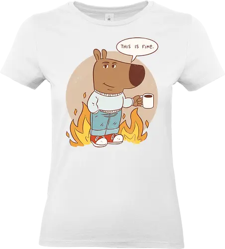 This is chill - chill guy, meme, this is fine, dog, chill guy meme, this is fine meme, funny - Standard T-Shirt (Frauen)