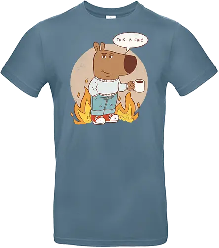 This is chill - chill guy, meme, this is fine, dog, chill guy meme, this is fine meme, funny - Standard T-Shirt