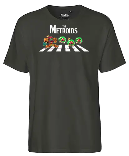 The Metroids - Bounty Hunter, Bounty Hunter, super metroid, games, metroidvania, beatles, abbey road - Fairtrade T-Shirt