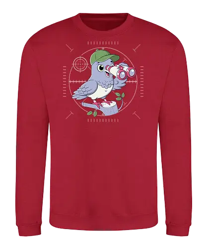 human Detected - pigeon, bird, humor, fun, pee, poop, funny - Sweatshirt