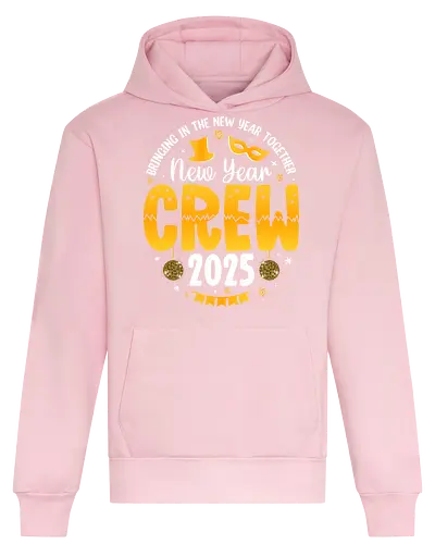 New Year Crew 2025 - new year, celebration, 2025, party, festive, mask, stars, confetti, disco balls - Heavyweight Hoodie