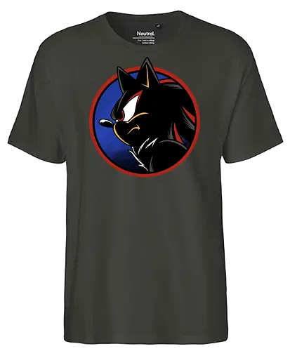 dark hedgehog - hedgehog, shadow, cool, animal, game, retro, classic, vintage, movie, runner, darkness - Fairtrade T-Shirt