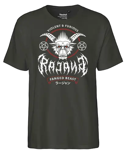 Rajang Black Metal - pukei, monster, monster hunter world, gamer, gaming, video games, iceborne, palico, hunter, wyvern, felyne, rise, wilds, furious rajang - Fairtrade T-Shirt