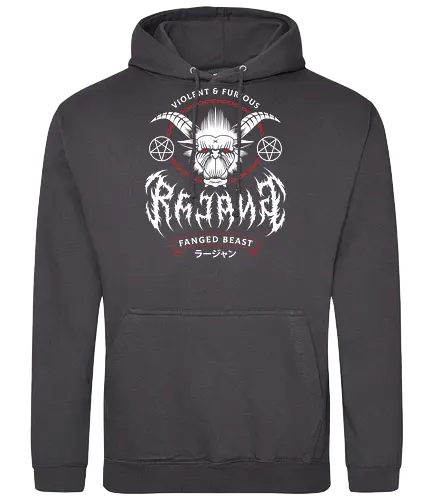 Rajang Black Metal - pukei, monster, monster hunter world, gamer, gaming, video games, iceborne, palico, hunter, wyvern, felyne, rise, wilds, furious rajang - Standard Hoodie