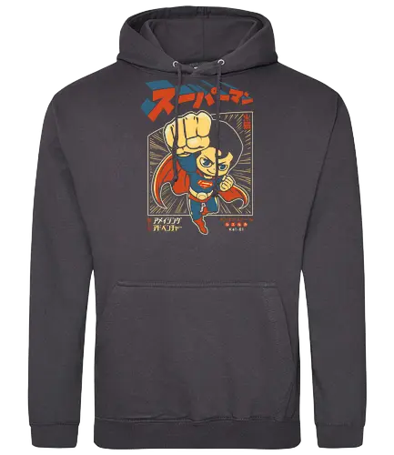 Suupaaman - sups, superhero, comic book, comic magazine, cartoon, chibi, cute, anime, japanese, manga, japan - Standard Hoodie