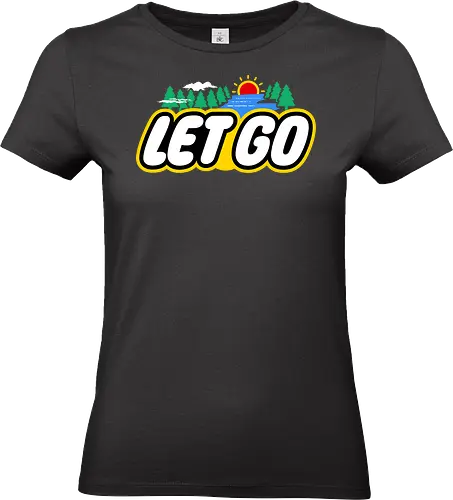 Let Go - toys, vintage, nature, go outdoors, outdoor, forest, woods, adventure, bricks, building - Standard T-Shirt (Frauen)