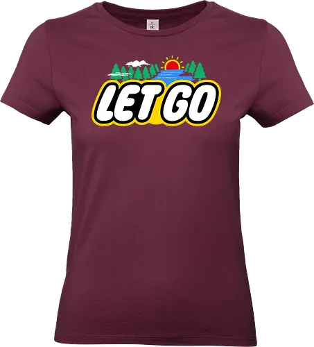 Let Go - toys, vintage, nature, go outdoors, outdoor, forest, woods, adventure, bricks, building - Standard T-Shirt (Frauen)