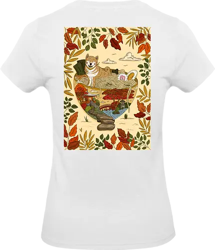 Shiba Inu Ramen  - Japan, Japanlover, Ramen, Ramenlover, Shiba Inu, Dog, Japanese Garden, Fall, Autumn - Standard T-Shirt (Frauen)