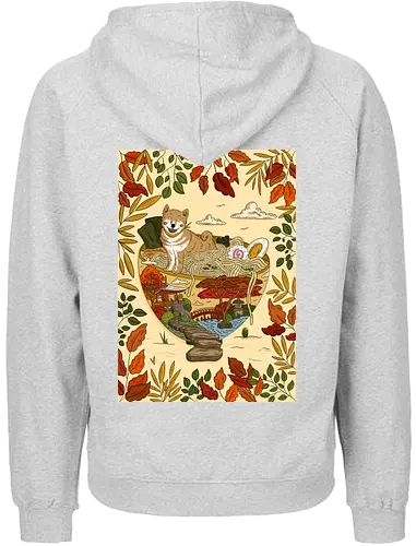 Shiba Inu Ramen  - Japan, Japanlover, Ramen, Ramenlover, Shiba Inu, Dog, Japanese Garden, Fall, Autumn - Fairtrade Hoodie