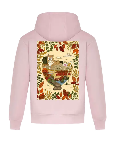 Shiba Inu Ramen  - Japan, Japanlover, Ramen, Ramenlover, Shiba Inu, Dog, Japanese Garden, Fall, Autumn - Heavyweight Hoodie