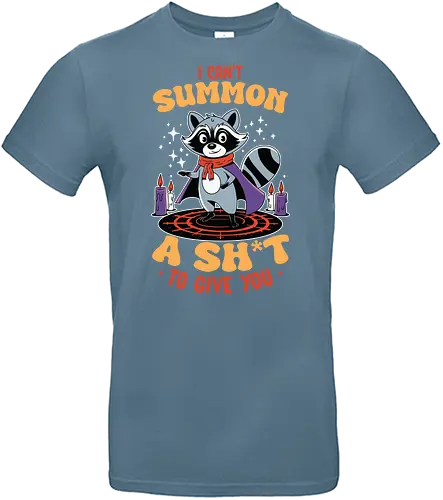 I can't summon a sh*t to give you - raccoon, cartoon, magic, candles, cape, humor, text, graphic, mystical, funny - Standard T-Shirt