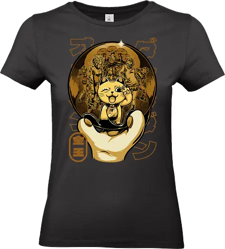 Anime Golden Ball - Ghost, Comedy Horror. Comedy, Magical Creatures, Magical, Neko Cat, Neko, Occultism, Occult, Extraterrestrial, Dandadan, Turbo Granny, Gold, Anime, Manga, Japanese Art, Japanese, Japan, Tv Show, Aliens, Alien, Ghost - Standard T-Shirt (Frauen)