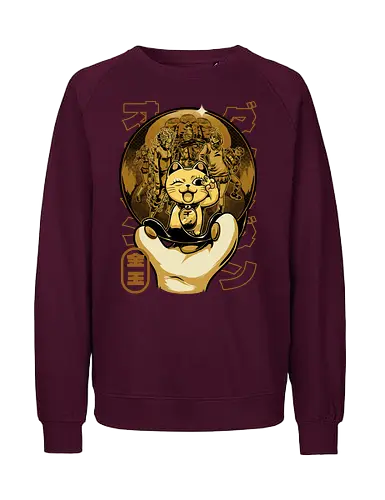 Anime Golden Ball - Ghost, Comedy Horror. Comedy, Magical Creatures, Magical, Neko Cat, Neko, Occultism, Occult, Extraterrestrial, Dandadan, Turbo Granny, Gold, Anime, Manga, Japanese Art, Japanese, Japan, Tv Show, Aliens, Alien, Ghost - Fairtrade Sweatshirt