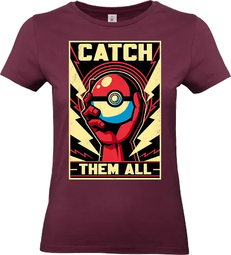 Catch Them  - Pocket, pokemon go, lightning, Mouse, poster, classic, retro, vintage, game, video game, Retro Advertising, Retro Publicity, pet, adventure, fantasy - Standard T-Shirt (Frauen)