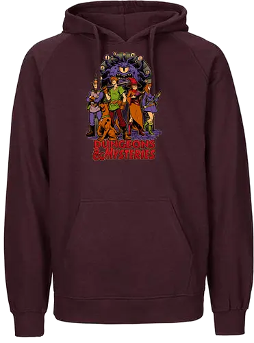 Dungeons and Mysteries - Scooby Gang, Scooby-doo, Scooby, Mystery, Mystery Machine, The Mystery Machine, Vintage, Retro Vintage, Retro, Animation, Tv Show, Rpg, Role-play, Role-playing, Dungeon Master, Pen and Paper, Pen and paper, Dungeon, Dark Fantasy, Fantasy, Adventure, Pen and Paper, D20, Beholder, Wizard, Knight, Warrior, Archer - Fairtrade Hoodie