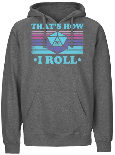 RPG Vintage - That's How I Roll - game master, critical role, critical, critical hit, game, retro, vintage, fantasy, quest, adventure, rpg, Pen and Paper, d20, Pen and paper, dungeon master, role playing game, tabletop - Fairtrade Hoodie