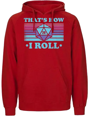 RPG Vintage - That's How I Roll - game master, critical role, critical, critical hit, game, retro, vintage, fantasy, quest, adventure, rpg, Pen and Paper, d20, Pen and paper, dungeon master, role playing game, tabletop - Fairtrade Hoodie