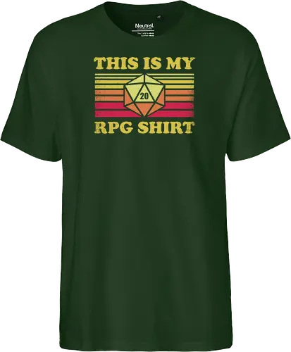 RPG Vintage - This is my RPG Shirt - retro, vintage, fantasy, quest, adventure, rpg, Pen and Paper, d20, Pen and paper, dungeon master, role playing game, tabletop, game master, critical role, critical, critical hit, game - Fairtrade T-Shirt