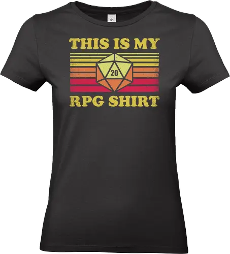 RPG Vintage - This is my RPG Shirt - retro, vintage, fantasy, quest, adventure, rpg, Pen and Paper, d20, Pen and paper, dungeon master, role playing game, tabletop, game master, critical role, critical, critical hit, game - Standard T-Shirt (Frauen)