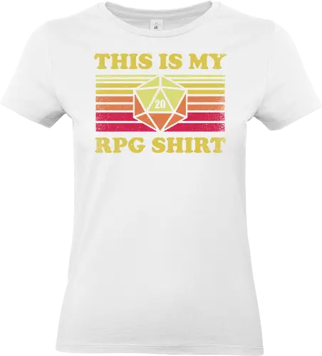 RPG Vintage - This is my RPG Shirt - retro, vintage, fantasy, quest, adventure, rpg, Pen and Paper, d20, Pen and paper, dungeon master, role playing game, tabletop, game master, critical role, critical, critical hit, game - Standard T-Shirt (Frauen)