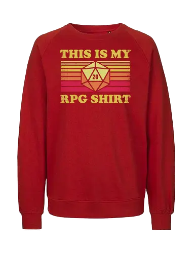 RPG Vintage - This is my RPG Shirt - retro, vintage, fantasy, quest, adventure, rpg, Pen and Paper, d20, Pen and paper, dungeon master, role playing game, tabletop, game master, critical role, critical, critical hit, game - Fairtrade Sweatshirt