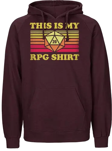 RPG Vintage - This is my RPG Shirt - retro, vintage, fantasy, quest, adventure, rpg, Pen and Paper, d20, Pen and paper, dungeon master, role playing game, tabletop, game master, critical role, critical, critical hit, game - Fairtrade Hoodie