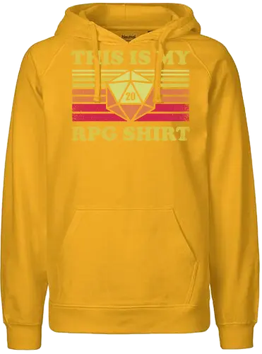 RPG Vintage - This is my RPG Shirt - retro, vintage, fantasy, quest, adventure, rpg, Pen and Paper, d20, Pen and paper, dungeon master, role playing game, tabletop, game master, critical role, critical, critical hit, game - Fairtrade Hoodie