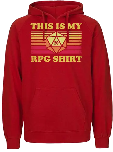 RPG Vintage - This is my RPG Shirt - retro, vintage, fantasy, quest, adventure, rpg, Pen and Paper, d20, Pen and paper, dungeon master, role playing game, tabletop, game master, critical role, critical, critical hit, game - Fairtrade Hoodie