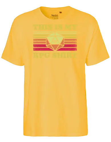 RPG Vintage - This is my RPG Shirt - retro, vintage, fantasy, quest, adventure, rpg, Pen and Paper, d20, Pen and paper, dungeon master, role playing game, tabletop, game master, critical role, critical, critical hit, game - Fairtrade T-Shirt