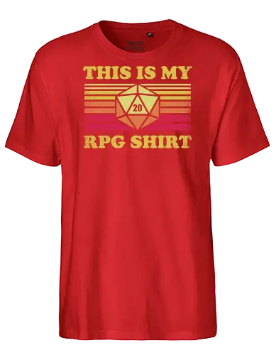 RPG Vintage - This is my RPG Shirt - retro, vintage, fantasy, quest, adventure, rpg, Pen and Paper, d20, Pen and paper, dungeon master, role playing game, tabletop, game master, critical role, critical, critical hit, game - Fairtrade T-Shirt