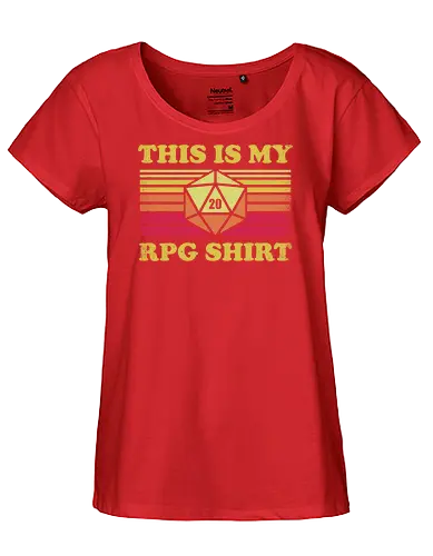 RPG Vintage - This is my RPG Shirt - retro, vintage, fantasy, quest, adventure, rpg, Pen and Paper, d20, Pen and paper, dungeon master, role playing game, tabletop, game master, critical role, critical, critical hit, game - Fairtrade Girl Shirt