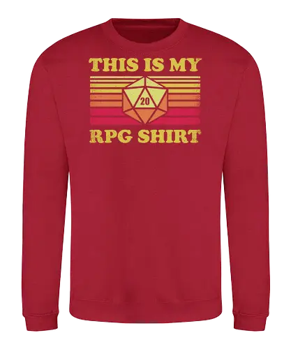 RPG Vintage - This is my RPG Shirt - retro, vintage, fantasy, quest, adventure, rpg, Pen and Paper, d20, Pen and paper, dungeon master, role playing game, tabletop, game master, critical role, critical, critical hit, game - Sweatshirt
