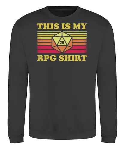 RPG Vintage - This is my RPG Shirt - retro, vintage, fantasy, quest, adventure, rpg, Pen and Paper, d20, Pen and paper, dungeon master, role playing game, tabletop, game master, critical role, critical, critical hit, game - Sweatshirt