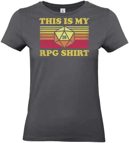 RPG Vintage - This is my RPG Shirt - retro, vintage, fantasy, quest, adventure, rpg, Pen and Paper, d20, Pen and paper, dungeon master, role playing game, tabletop, game master, critical role, critical, critical hit, game - Standard T-Shirt (Frauen)