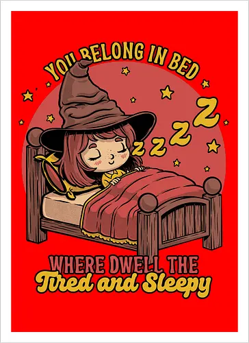 Witch Sleeping in Bed