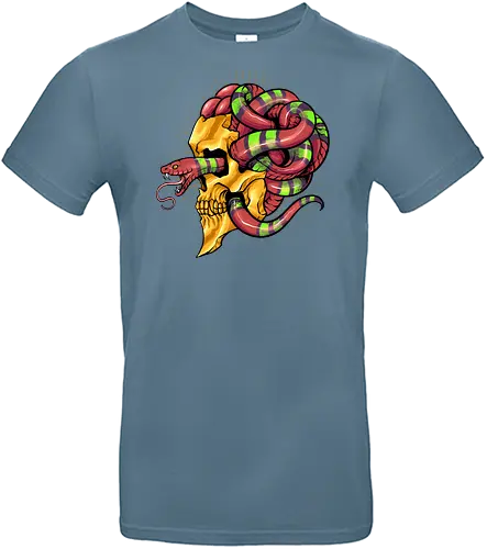 snake brain  - snake, brain, skull, myth, skeleton, art, poison, animal, darkart, tattoo, golden - Standard T-Shirt