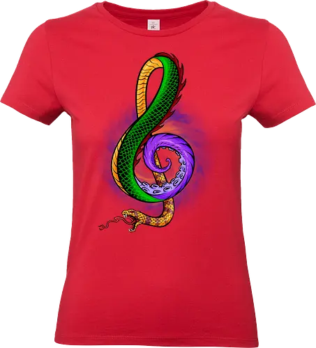 song of myth  - myth, mythology, fantasy, dragon, octopus, snake, poison, power, vibrant, music, art, illustration, powerful - Standard T-Shirt (Frauen)