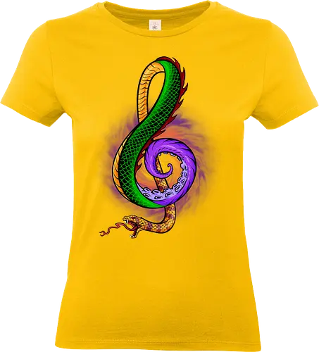 song of myth  - myth, mythology, fantasy, dragon, octopus, snake, poison, power, vibrant, music, art, illustration, powerful - Standard T-Shirt (Frauen)