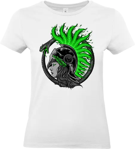 athena warrior  - athena, godness, marijuana, cannabis, nocturnal, wild, animal, wolf, owl, night, insomnia, coffee, beast, jungle, forest, horror, art, illustration, night vision - Standard T-Shirt (Frauen)