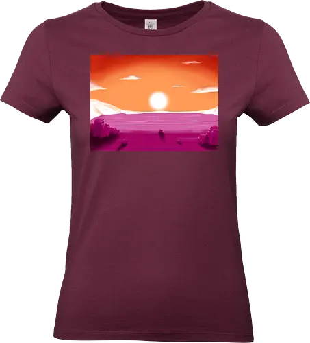 Lesbische Pride Landschaft - lesbisch, lesbian, gay, saphic, pride, landschaft, subtle pride - Standard T-Shirt (Frauen)