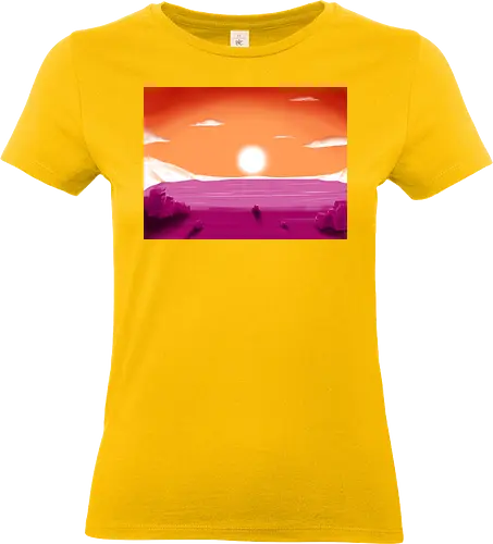Lesbische Pride Landschaft - lesbisch, lesbian, gay, saphic, pride, landschaft, subtle pride - Standard T-Shirt (Frauen)
